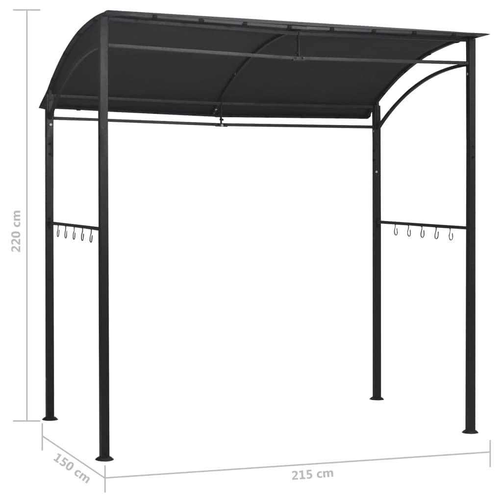 Heavy Duty Canopy Tent 84.6"x59.1"x86.6" Anthracite Steel A24269