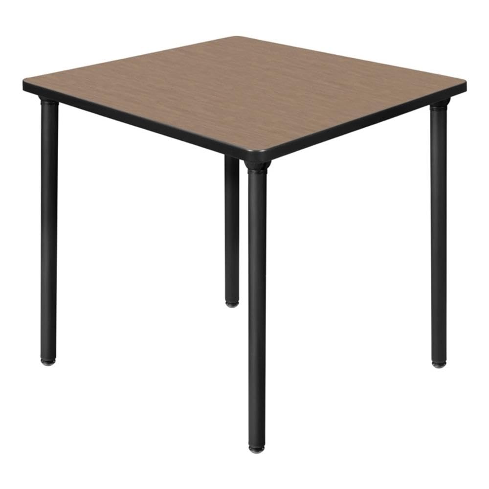 Square Folding Table with Black Tubular Steel Legs H253