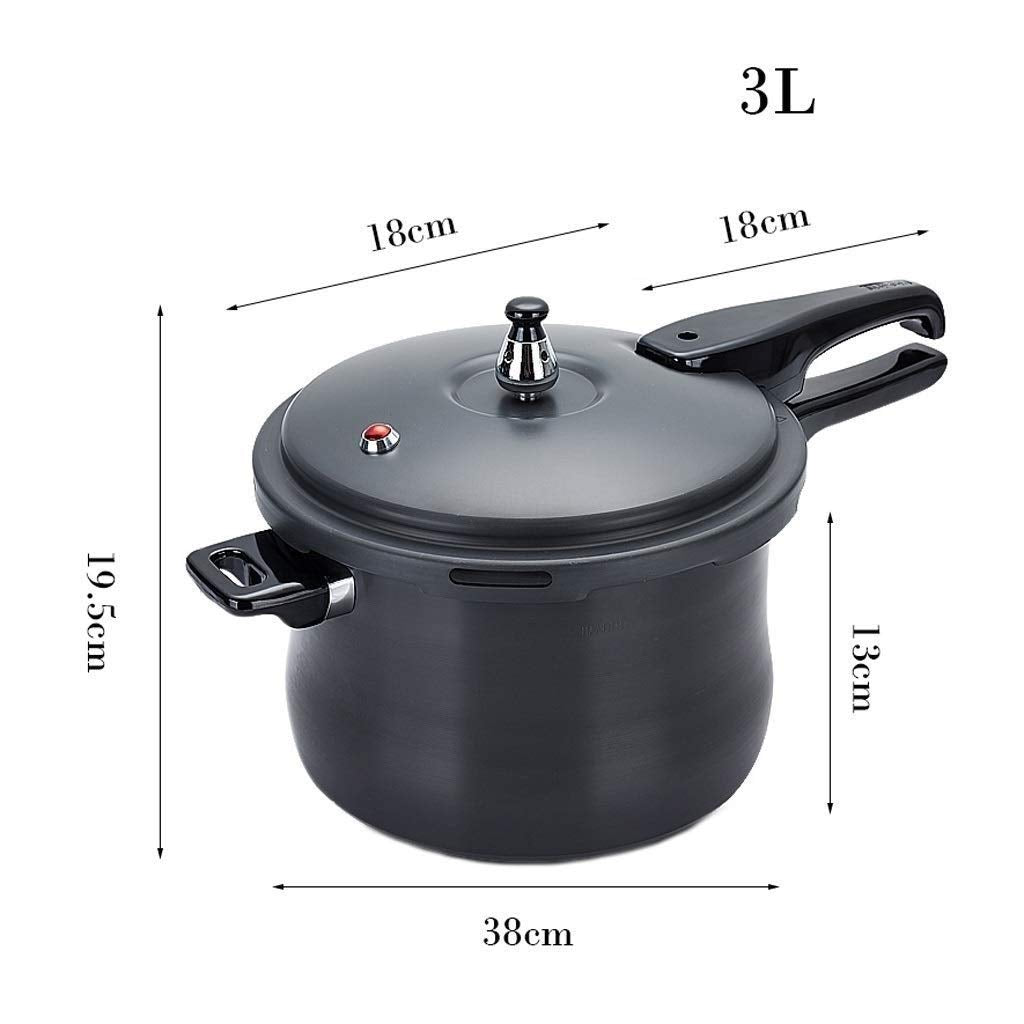 Black 3L Stainless Steel Pressure Cooker Z120057