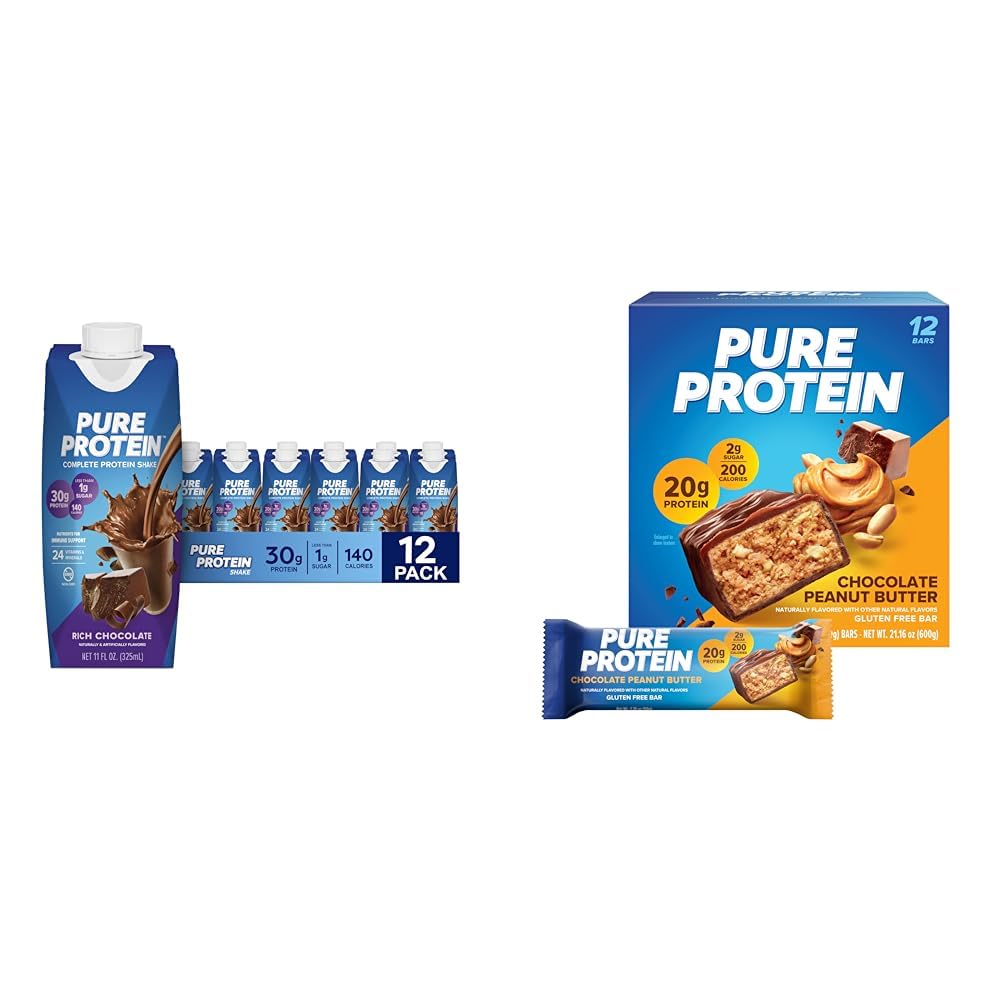 Chocolate Peanut Butter Protein Shake & Bars 1.76oz 12 Count B5472