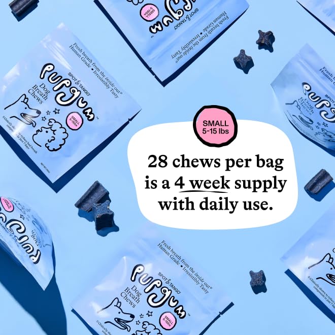 Dog Dental Chews for Fresh Breath & Clean Teeth 28 Chews V878