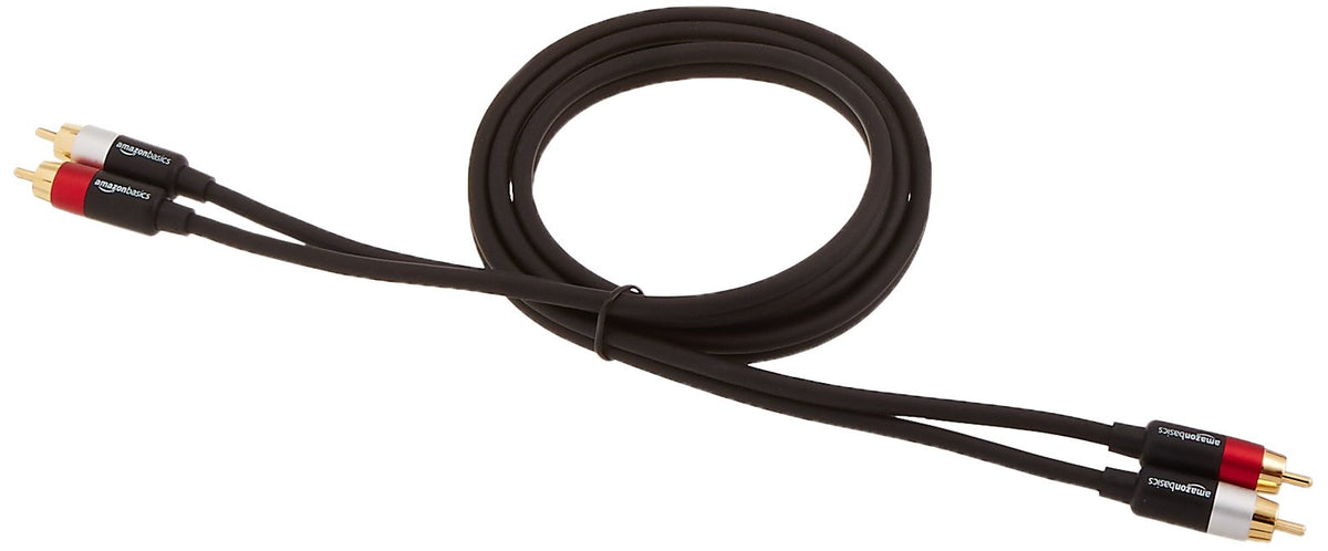 2 RCA Stereo Audio Cable, 4 Feet, Black T908611