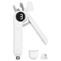 Dog Nails Clippers & Grinders 2in1 Trimmer with LCD Display and LED Lights Cat Claw Nail File with Protective Guard Rechargeable Electric Pet Toenail Silent Grooming Pro P501427