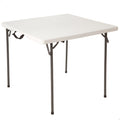 White 34 Inch Fold in Half Square Table R874111