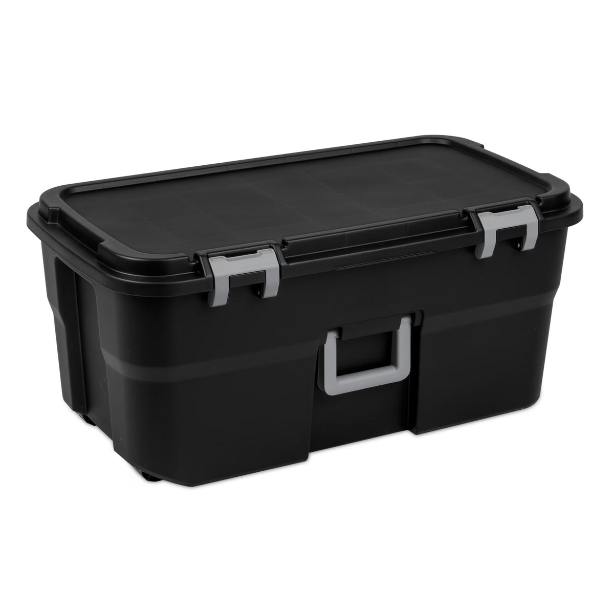22 Gallon Black Wheeled Plastic Storage Trunk C3610