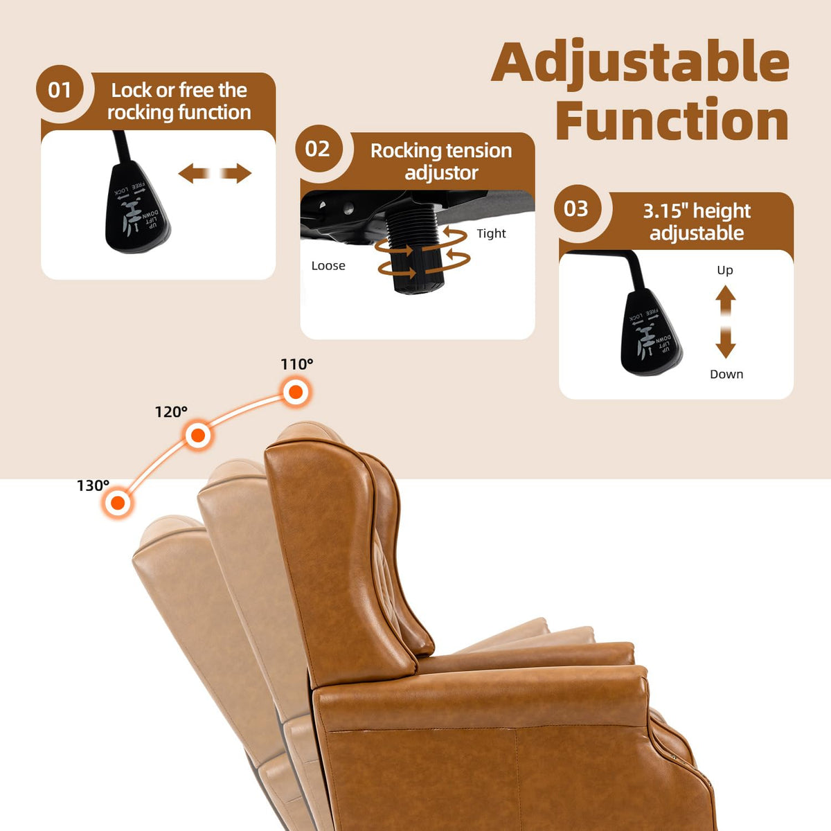 Brown Ergonomic Office Chair I67259