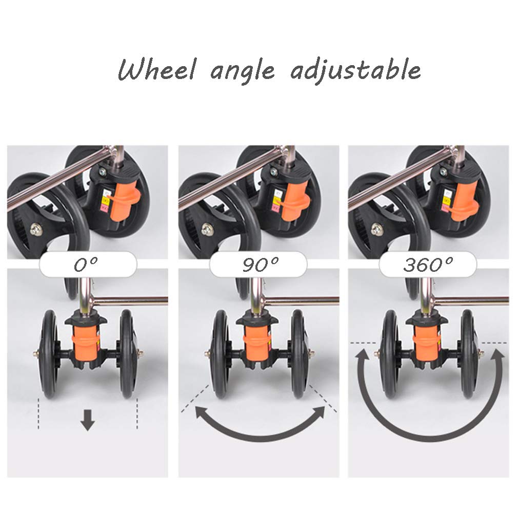 4 Wheels Foldable Rollator Walker with Seat C378