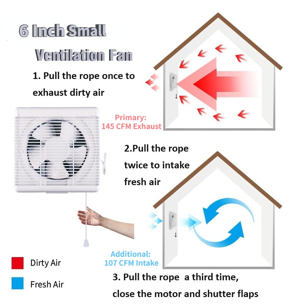 6" Reversible Window Exhaust Fan H8526