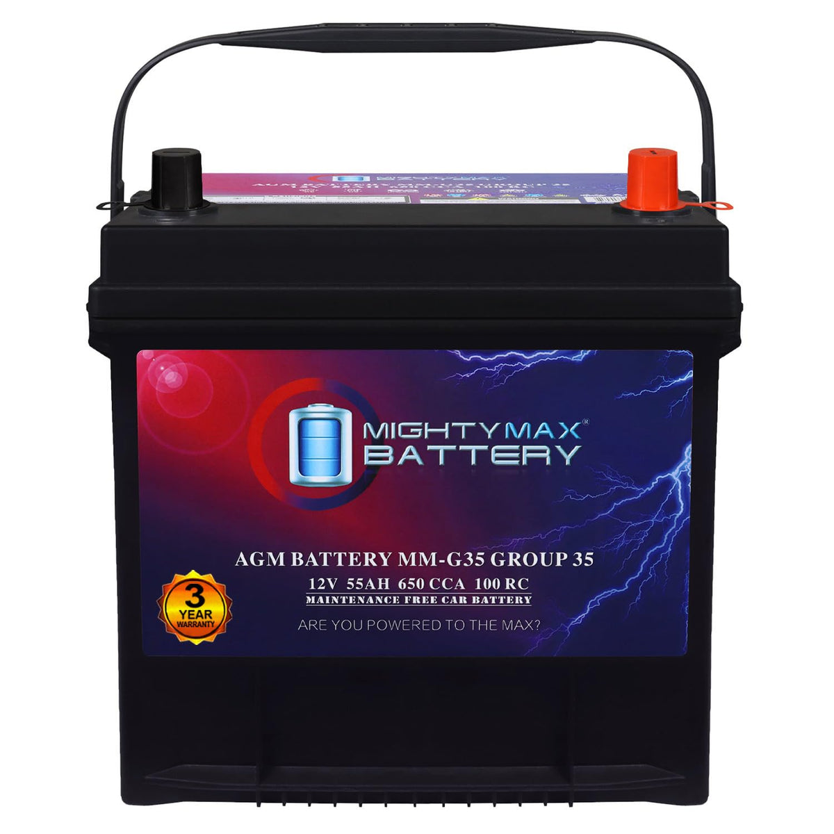 12V 55Ah AGM Replacement Battery O26028