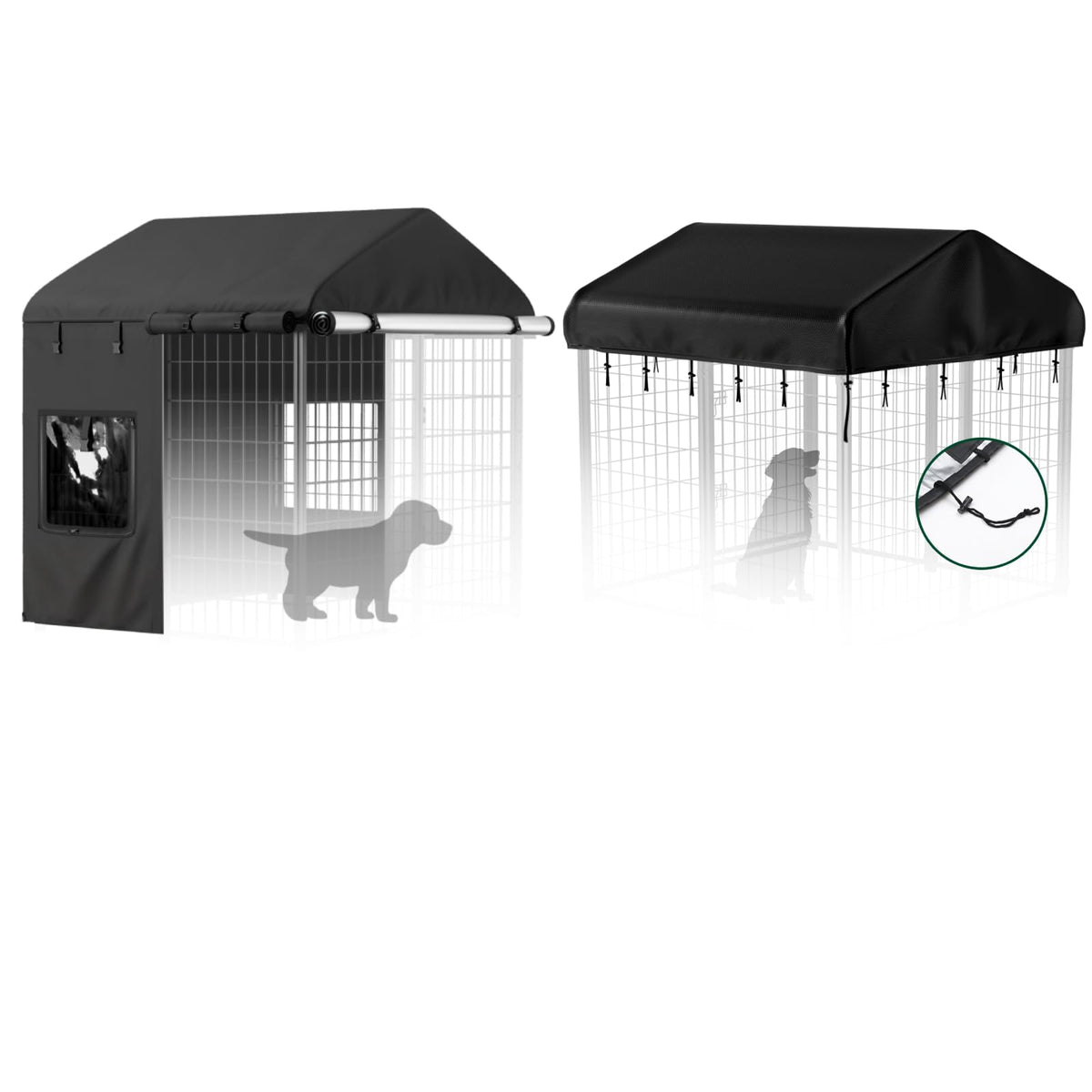 Dog Kennel Cover with 4 Windows Z844764