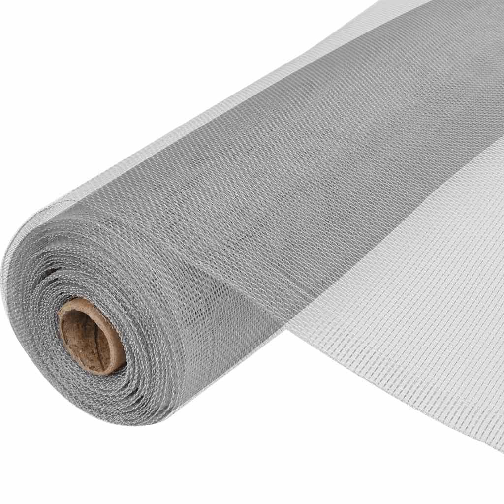 Aluminum Mesh Screen 39.4"x196.9" Silver O55798