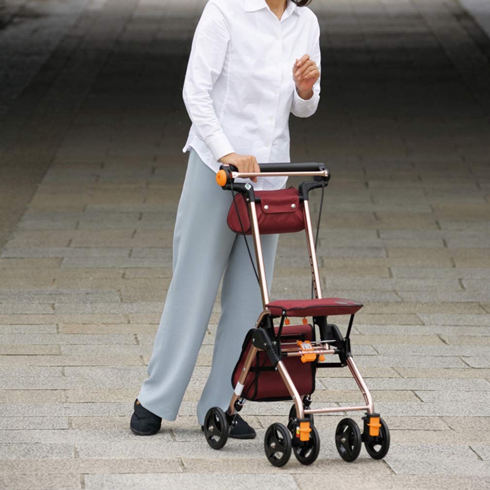 4 Wheels Foldable Rollator Walker with Seat C378