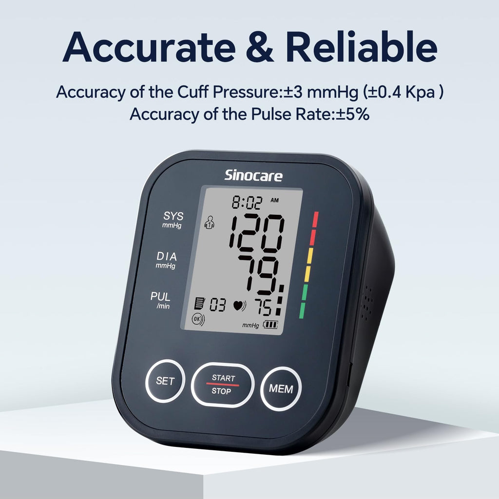 Upper Arm Blood Pressure Monitor with Adjustable Arm Cuff A600812