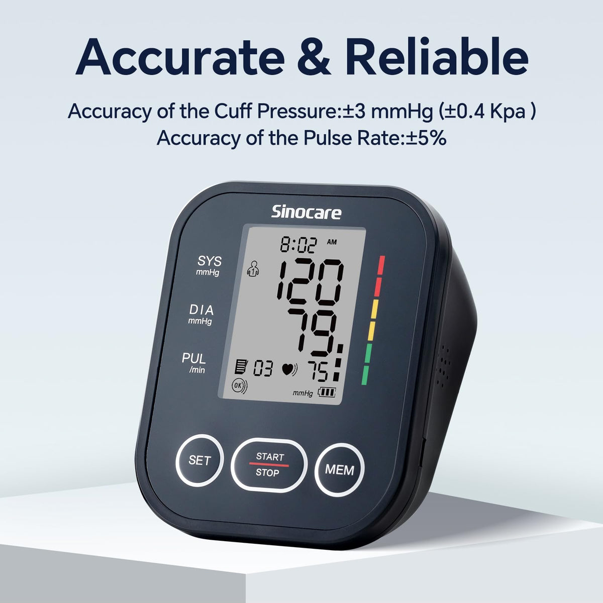 Upper Arm Blood Pressure Monitor with Adjustable Arm Cuff A600812