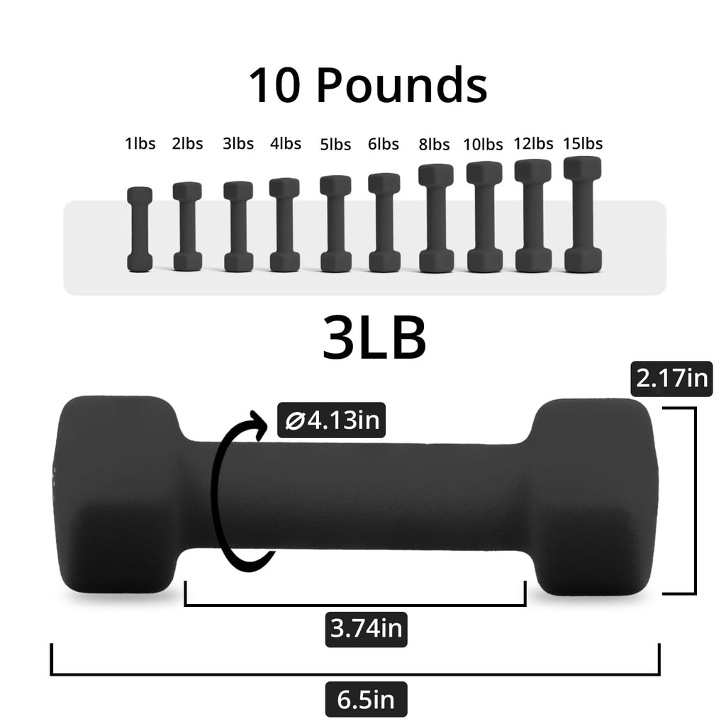 Neoprene Coated Hexagonal Dumbbells L328