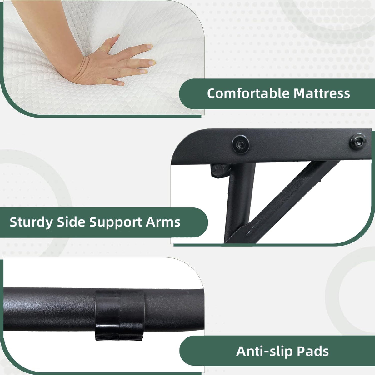 Folding Bed with Mattress Y46058