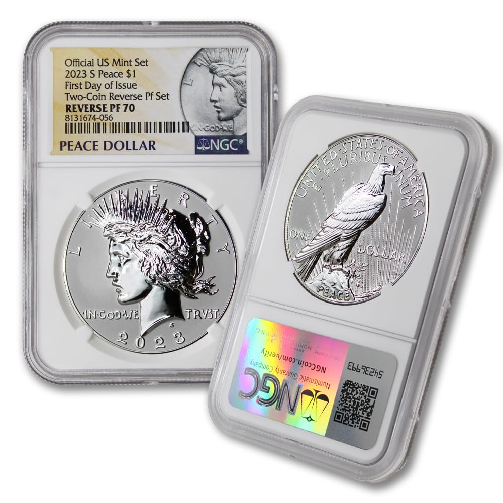 American Proof Silver Morgan and Peace $1 A18723