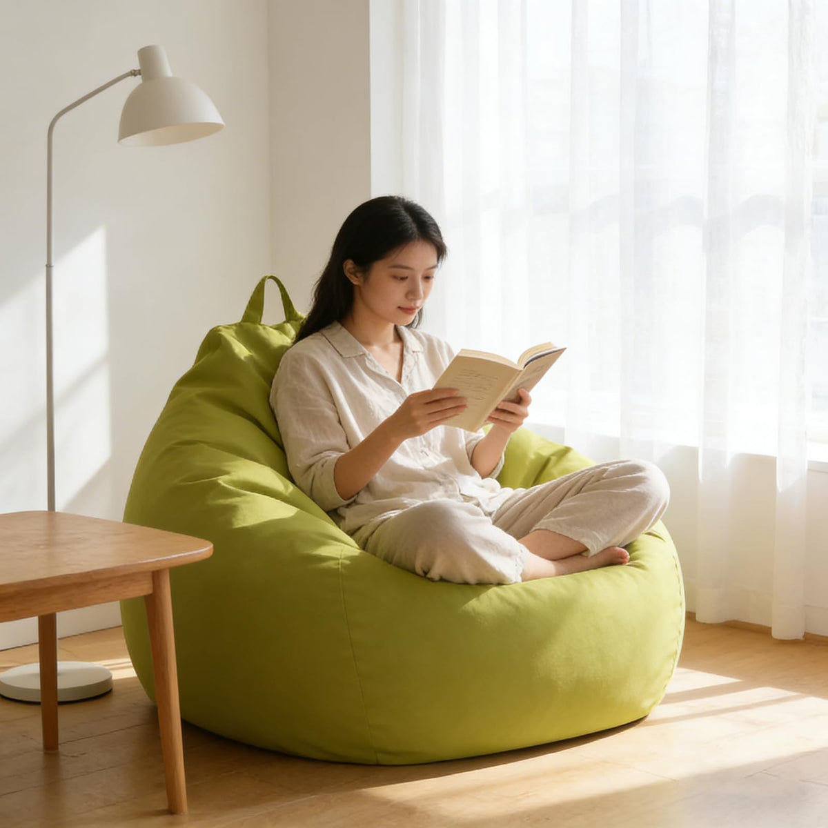 Yellow XL Bean Bag Chair Cover W1871