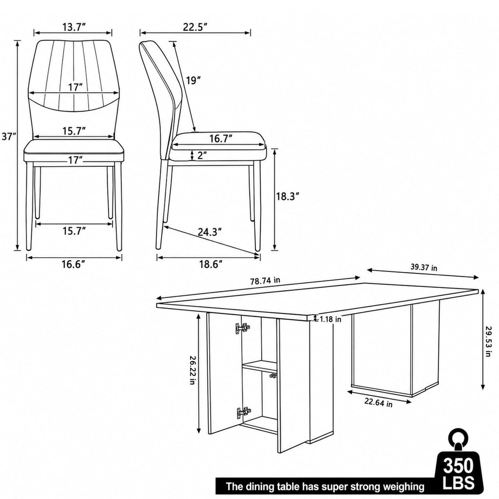 Rectangular 9 Piece Dining Table Set J6951