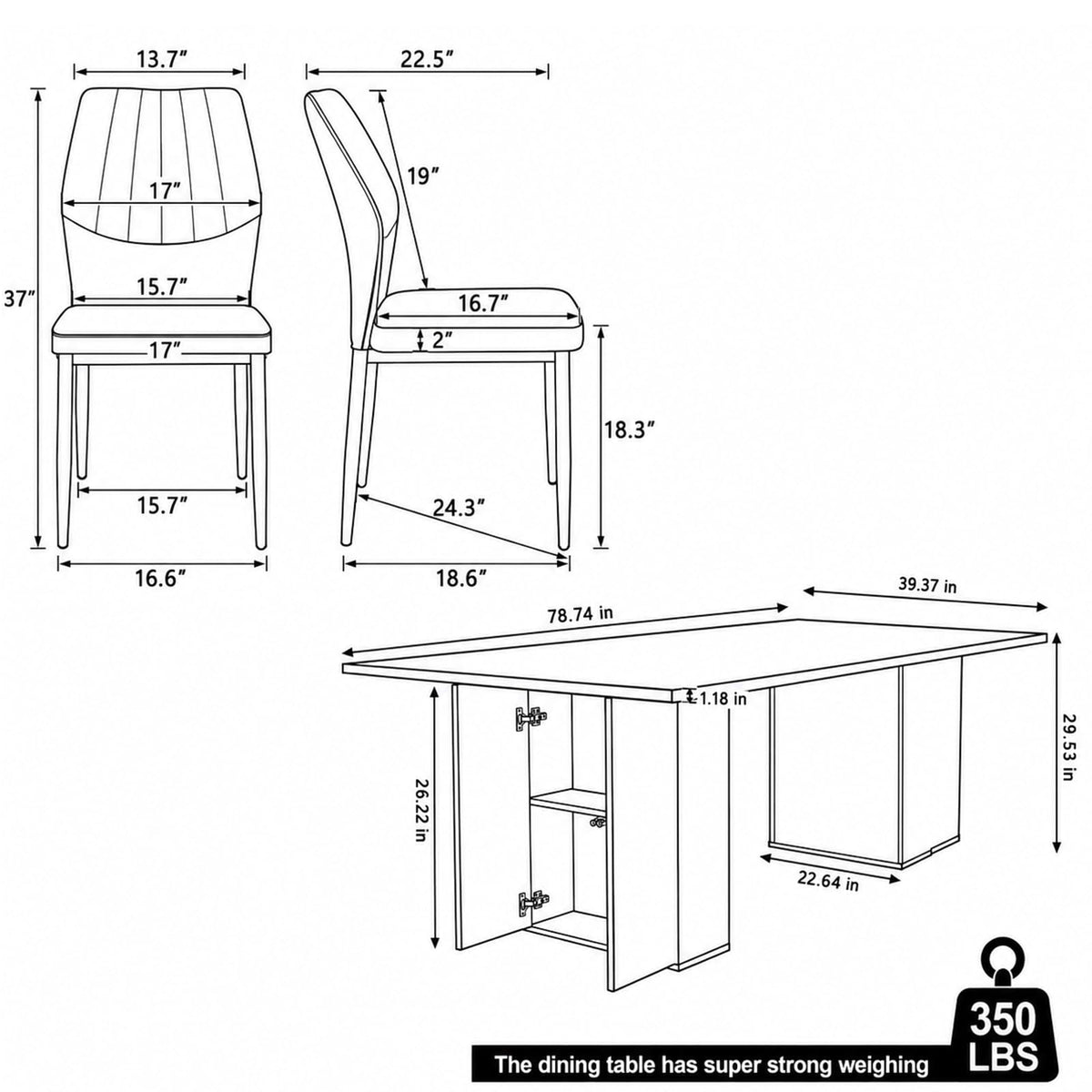 Rectangular 9 Piece Dining Table Set J6951