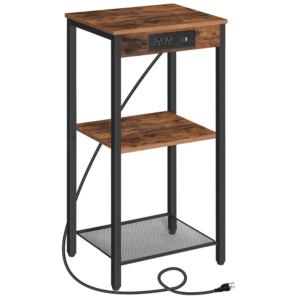 Tall End Table with Charging Station U1076