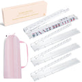 Clear Acrylic 17.5inch Mahjong Racks with Magnetic Pushers, 4 PCS B715334