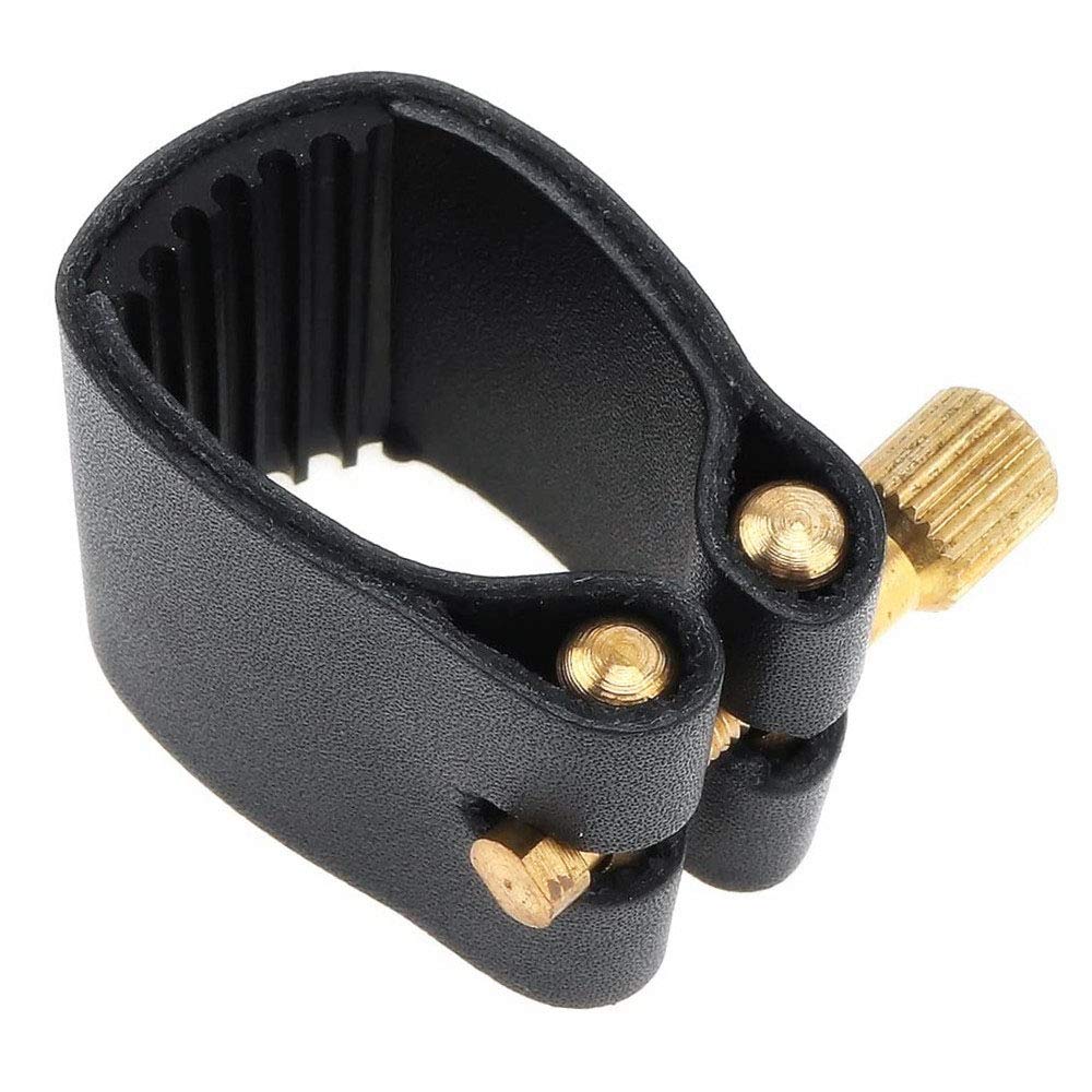 Alto Saxophone Mouthpiece Leather Ligature Fastener Black D6344