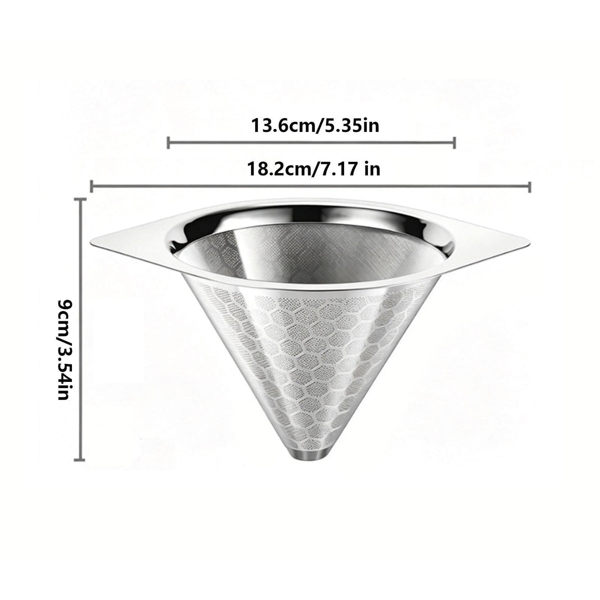 Heat Resistant Reusable Stainless Steel Drip Coffee Filter M121508