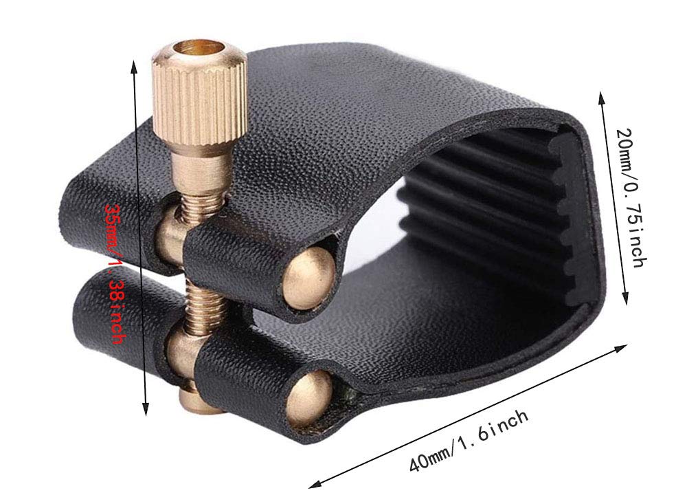 Alto Saxophone Mouthpiece Leather Ligature Fastener Black D6344