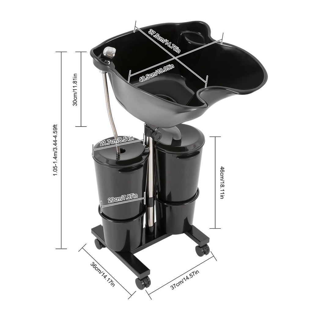 Portable Shampoo Bowl with Electric Pump and Foot Pedal K945793