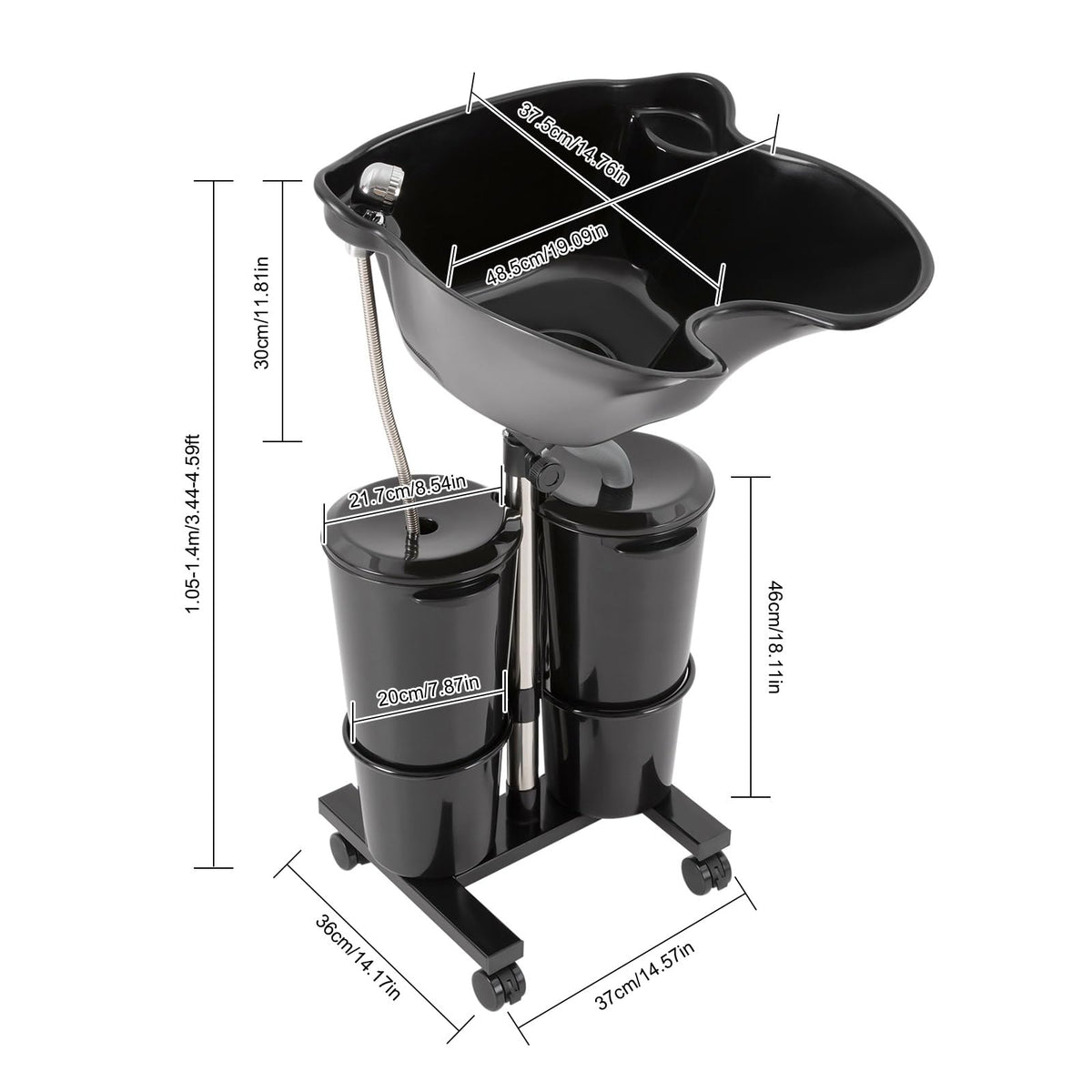 Portable Shampoo Bowl with Electric Pump and Foot Pedal K945793