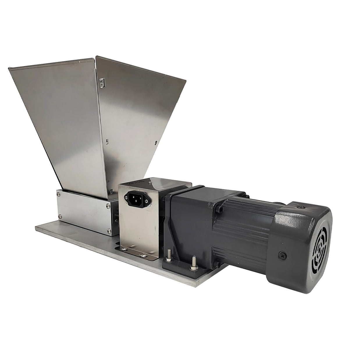 110V 60W 75RPM Stainless Steel Grain Mill with 4 Hopper and 2 Rollers F9875