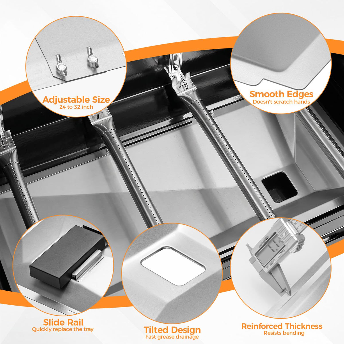 Adjustable Universal Grease Tray with Catch Pan T427574