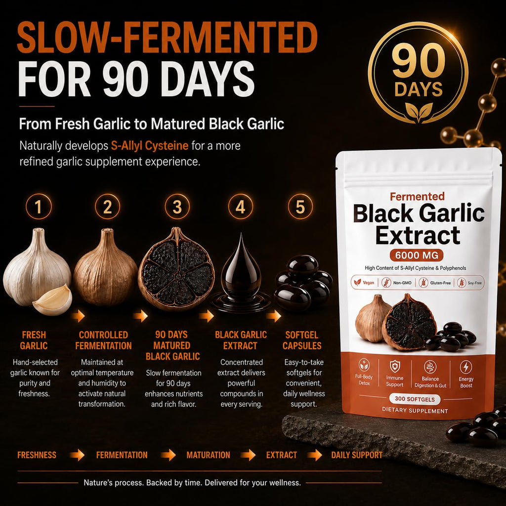 Fermented Black Garlic Extract Softgel 300 Capsules V690646