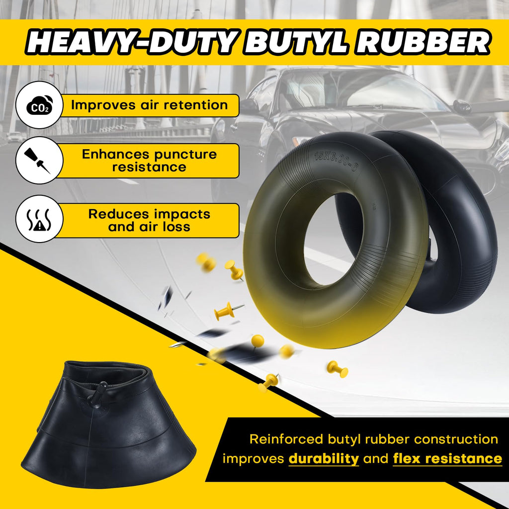 15x6.00-6 Tire Inner Tubes with TR-13 Valve Stem R826