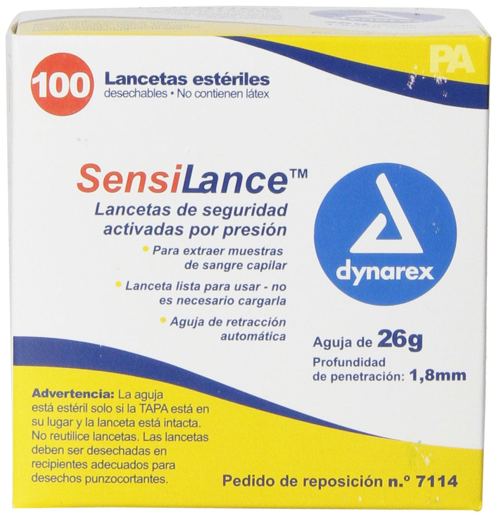26 Gauge Sterile Safety Lancets 100 Count Y9671