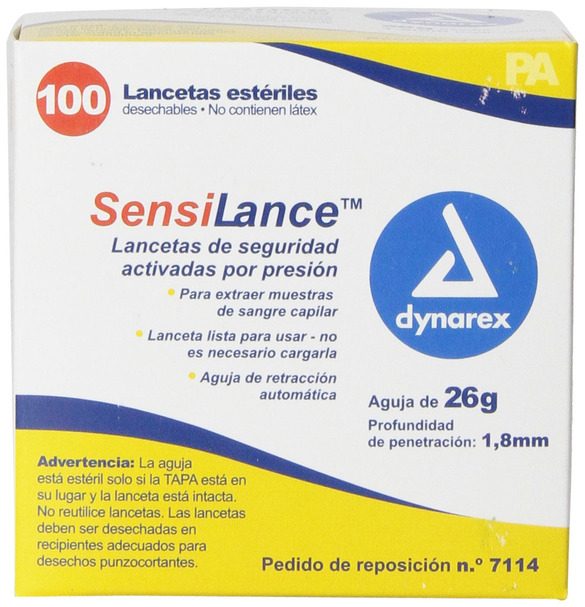 26 Gauge Sterile Safety Lancets 100 Count Y9671