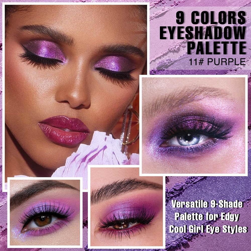 9 Colors Matte Shimmer Metallic Eyeshadow Palette Z524850