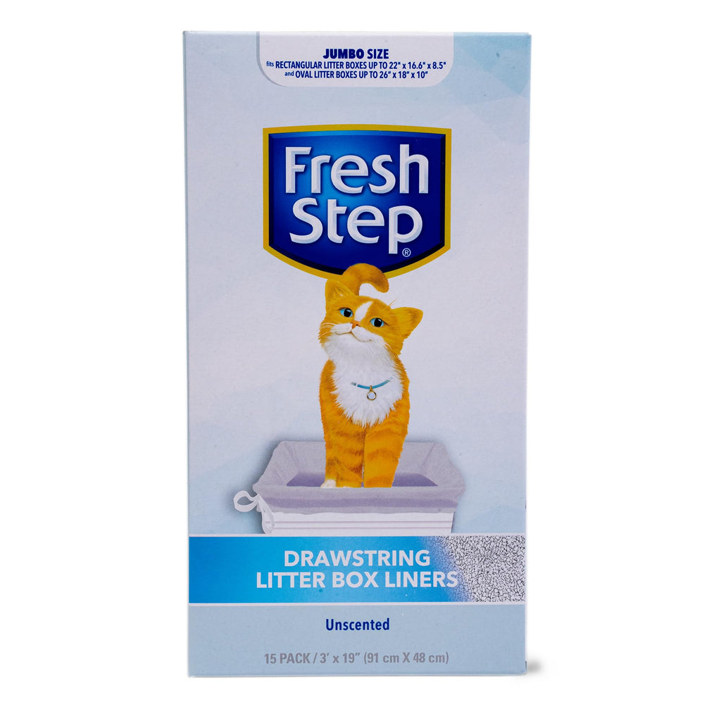 Unscented Drawstring Cat Litter Box Liners, 15 Ct Z56688