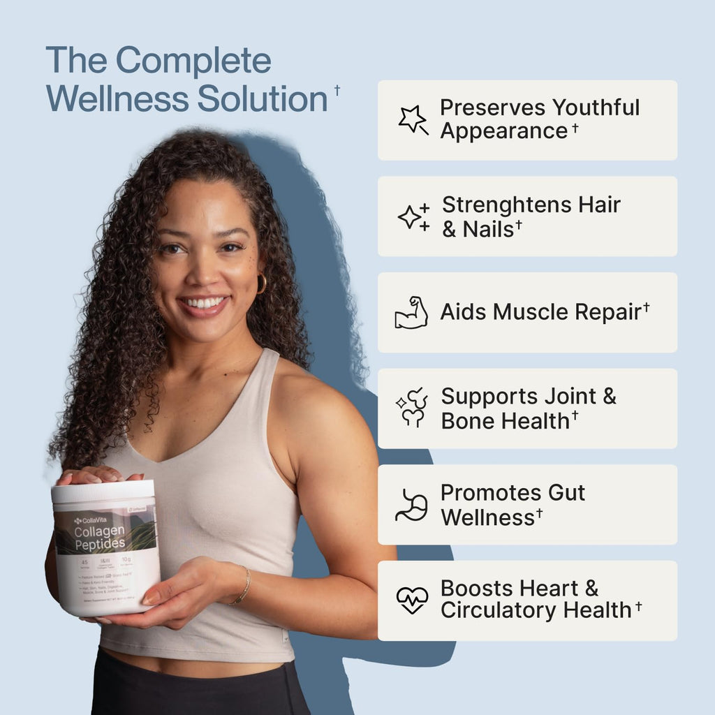 Collagen Peptides Powder Grass-Fed Pasture-Raised Hydrolyzed Type I & III Unflavored 32 oz A6345