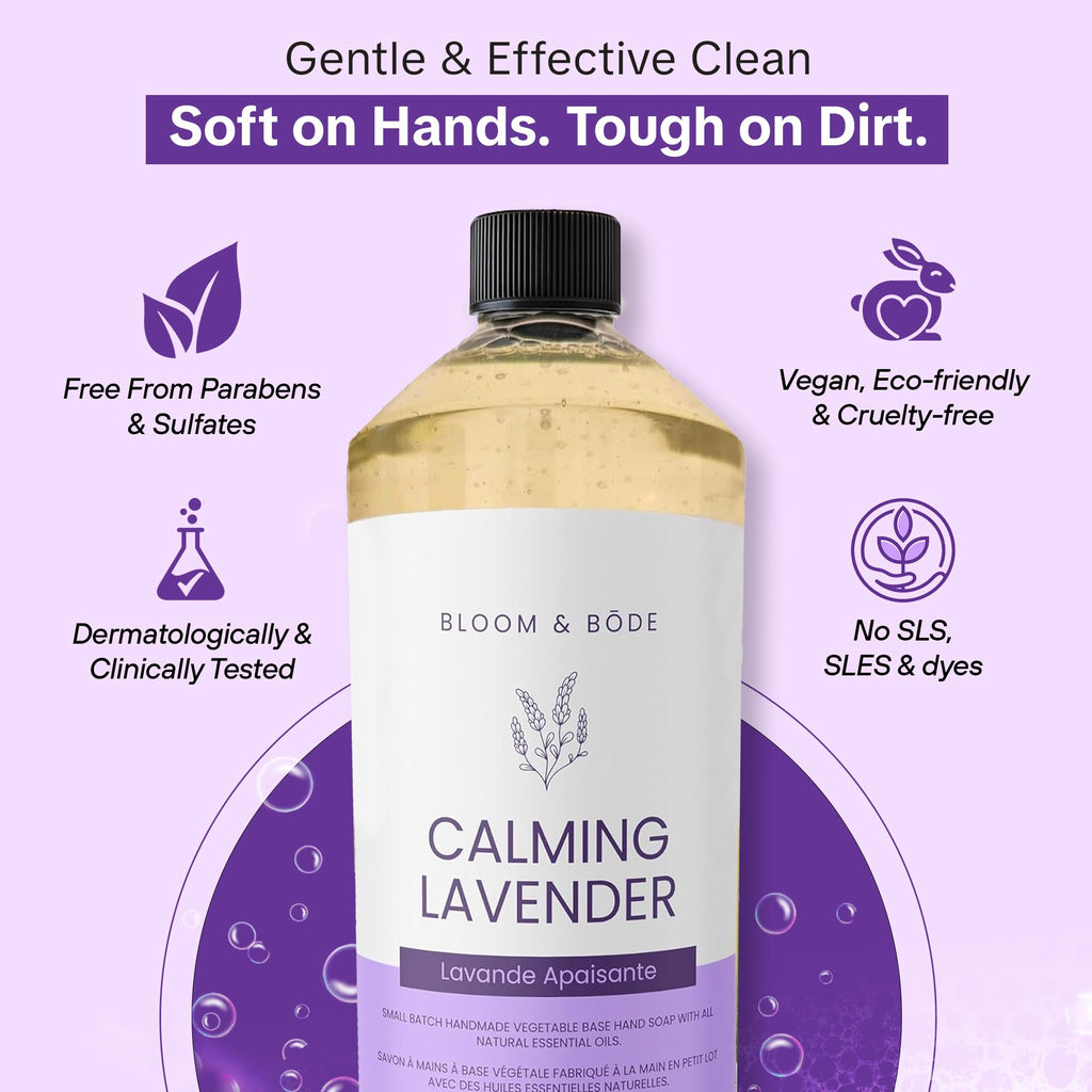 Liquid Hand Soap Refill With Essential Oils, Lavender Scent, 33.8 fl oz S867412