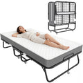 Folding Bed with Mattress Metal Frame Cot Size R781