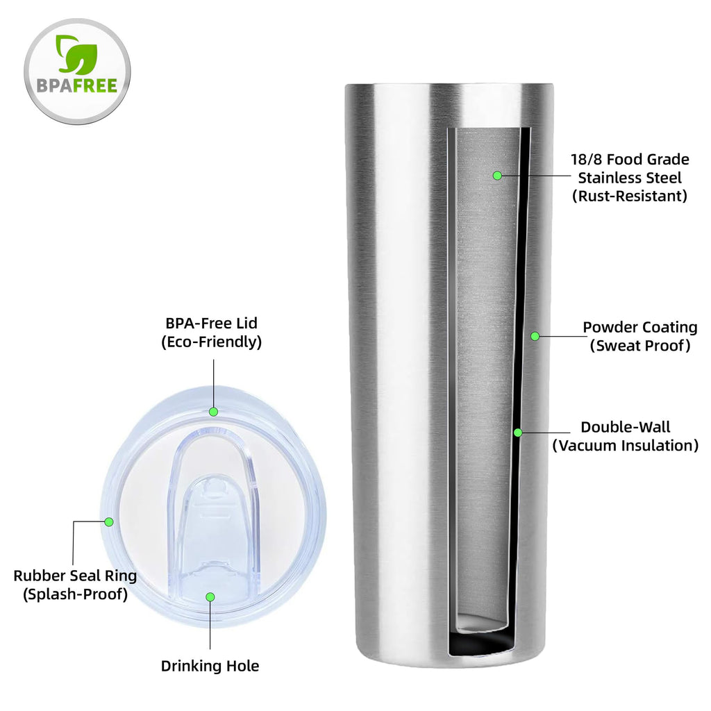 20 oz Stainless Steel Insulated Tumbler with Lid J435681