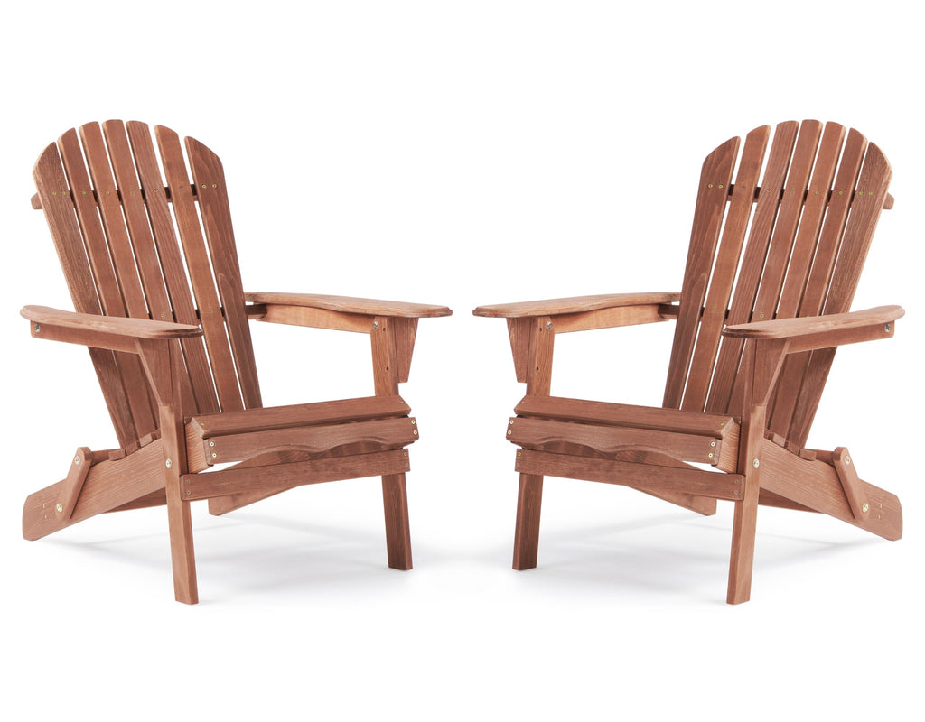 Wooden Folding Adirondack Chair Set of 2 Q184