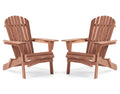 Wooden Folding Adirondack Chair Set of 2 Q184