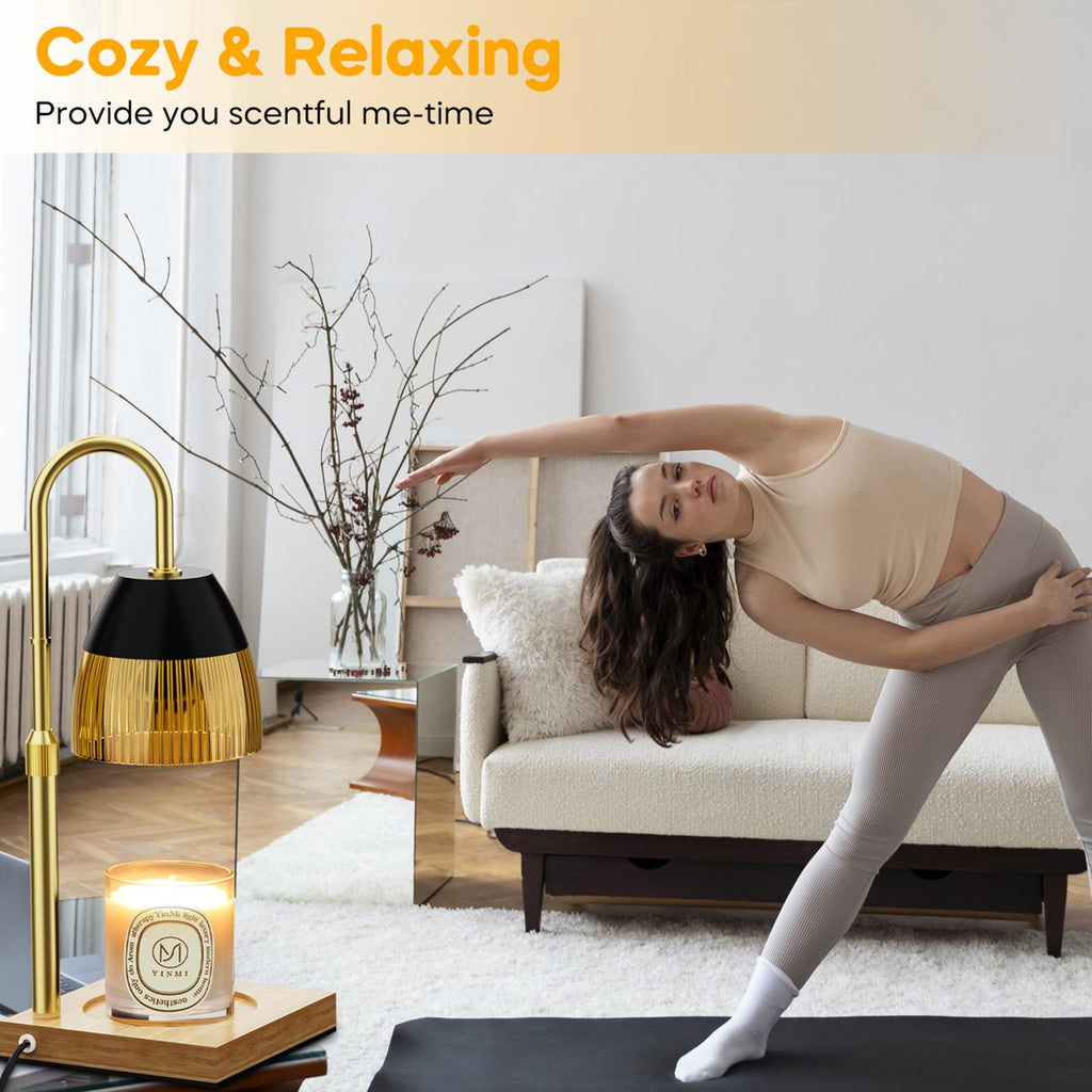 Candle Warmer Lamp with Timer Auto Off, Dimmable Height Adjustable Wax Melting Lamp F844596