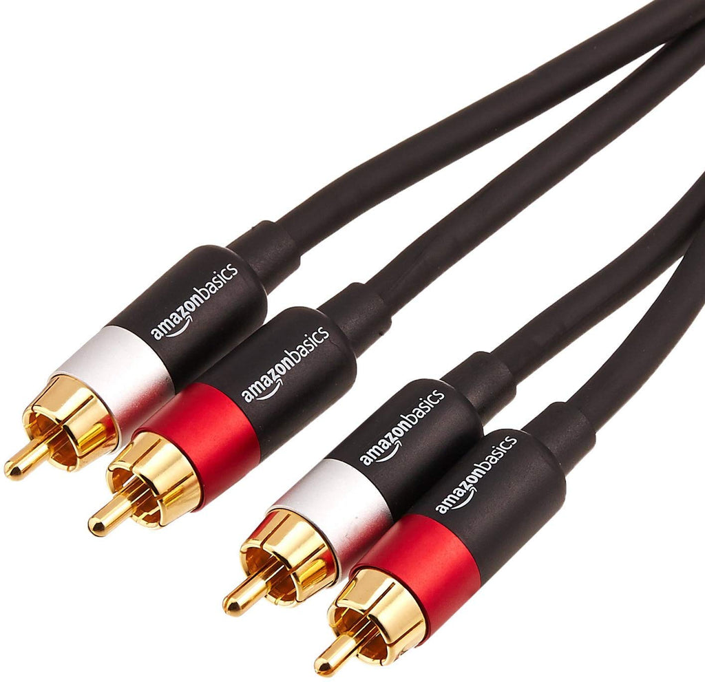 2 RCA Stereo Audio Cable, 4 Feet, Black T908611