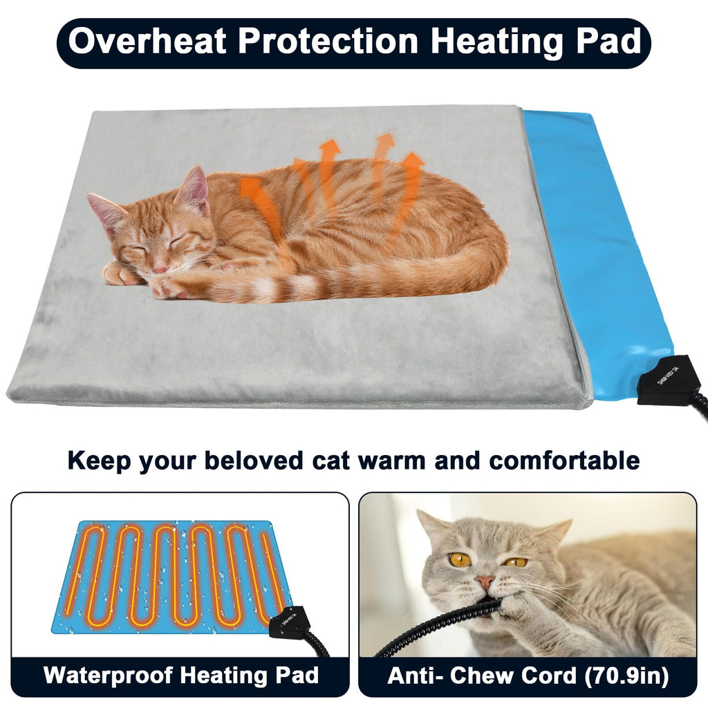 Large 100% Weatherproof Heated Outdoor Cat House with Escape Door F90289
