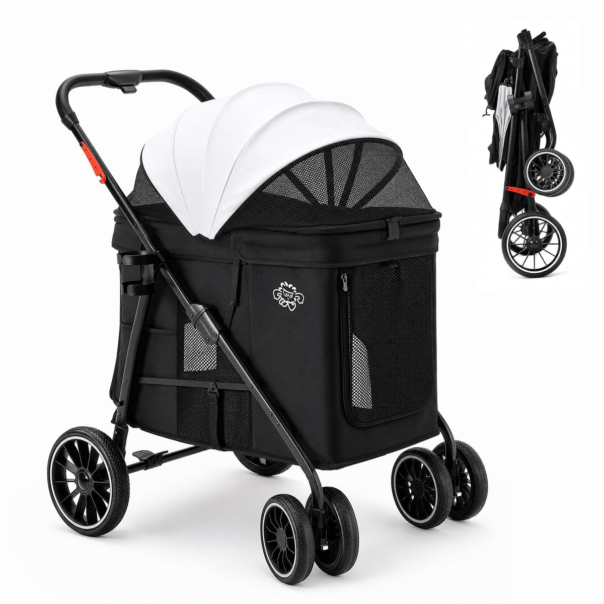 Black Foldable Dog Stroller O484