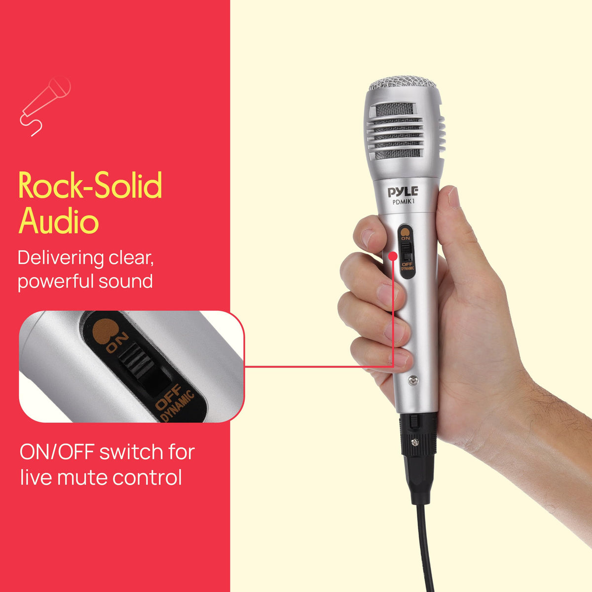 Wired Dynamic Handheld Microphone with XLR Cable V566